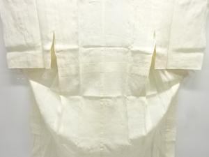 アンティーク　本麻透かし織　花模様長襦袢